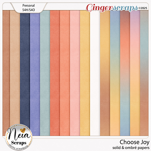 Choose Joy - Solid & Ombré Papers - by Neia Scraps