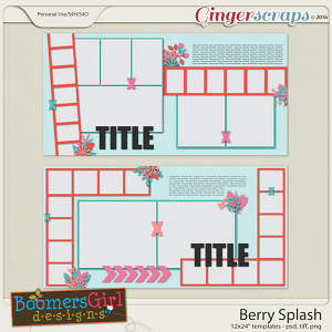 Berry Splash Template Pack by BoomersGirl Designs