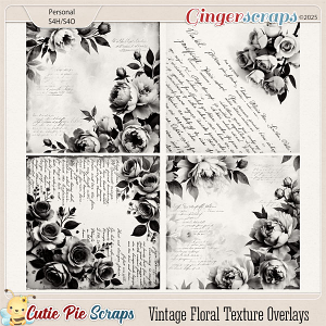 Vintage Floral Texture Overlays 02