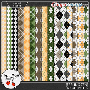 Feeling Zen - ARGYLE PAPERS by Twin Mom Scraps