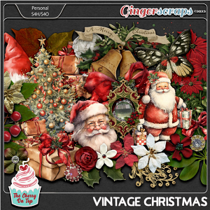 The Cherry On Top Vintage Christmas Scrapbooking Kit