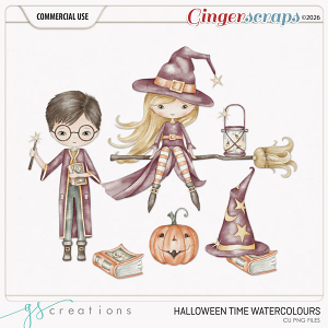Halloween Time Watercolours (CU) by GS Creations