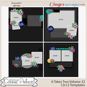It Takes Two Volume 32 - 12x12 Temps (CU Ok) by Connie Prince