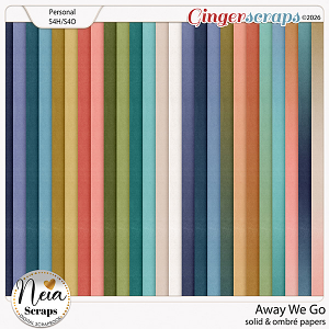 Away We Go - Solid & Ombré Papers - by Neia Scraps