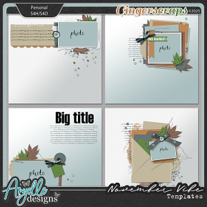 November Vibe Templates by Angelle Designs