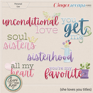 She Loves You Titles by Chere Kaye Designs 