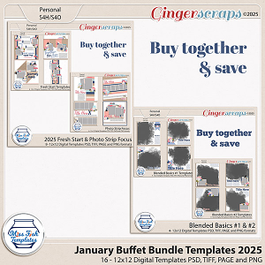 January Buffet Template Bundle 2025 by Miss Fish