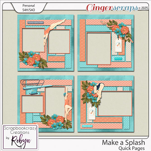 Make a Splash Quick Pages by Scrapbookcrazy Creations