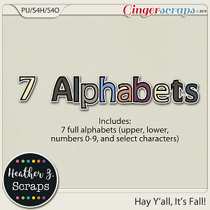 Hay Y'all, It's Fall ALPHABETS by Heather Z Scraps
