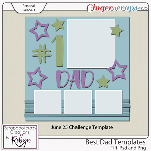 Best Dad Template 05 by Scrapbookcrazy Creations
