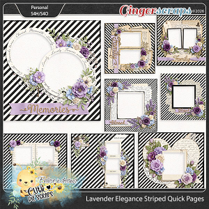  Lavender Elegance Striped Quick Pages