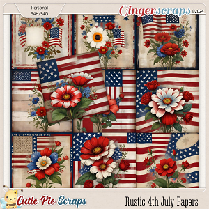 Rustic 4th July Papers 03 Rustic 4th July Papers 03