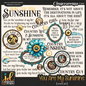 You Are My Sunshine {Word Art}