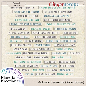 Autumn Serenade Word Strips by Kimeric Kreations
