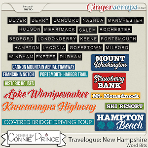 Travelogue New Hampshire - Word Bits by Connie Prince