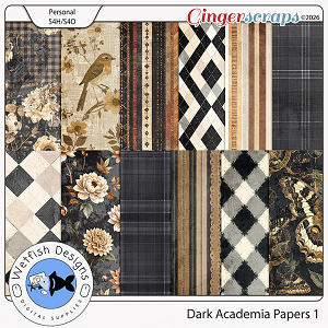 Dark Academia Papers 1 by Wetfish Designs