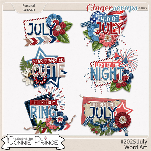 #2025 July - Word Art Pack by Connie Prince