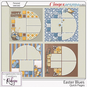 Easter Blues Quick Pages by Scrapbookcrazy Creations