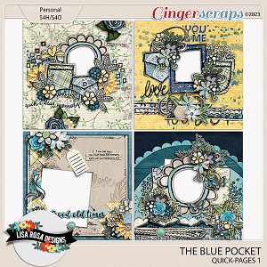 The Blue Pocket - Quick Pages I by Lisa Rosa Designs