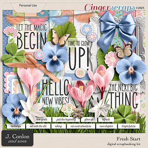 Fresh Start Digital Scrapbooking Kit by J. Conlon and Sons