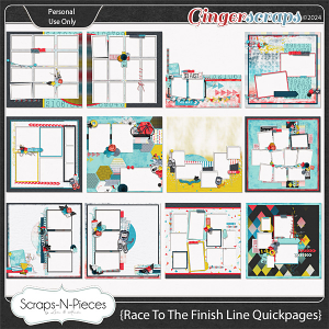 Race To The Finish Line Quickpages by Scraps N Pieces 