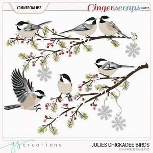 Julies Chickadee Birds (CU) by GS Creations
