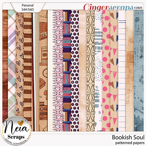 Bookish Soul - Patterned Papers - by Neia Scraps