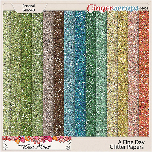 A Fine Day Glitter Papers from Designs by Lisa Minor