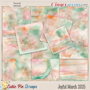 Joyful March 2025 Artsy Watercolors Papers 