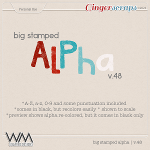 Big Stamped Alpha | V.48