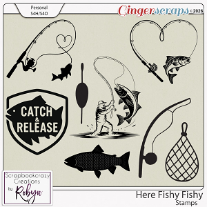 Here Fishy Fishy Stamps by Scrapbookcrazy Creations