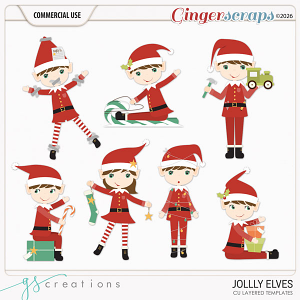 Jolly Elves Layered Templates (CU) by GS Creations