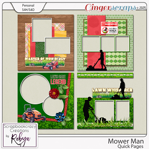 Mower Man Quick Pages by Scrapbookcrazy Creations