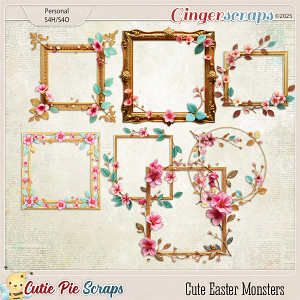 Cute Easter Monsters Fancy Frames