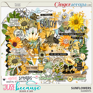 Sunflowers Elements by JB Studio and Neia Scraps
