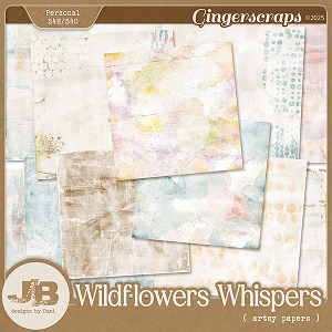 Wildflowers Whispers Artsy Papers by JB Studio