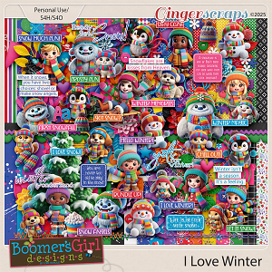 I Love Winter by BoomersGirl Designs