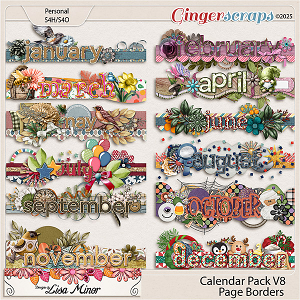 Calendar Pack V8 from Designs by Lisa Minor