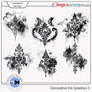 CU Decorative Ink Splashes 3 by Wetfish Designs CU Decorative Ink Splashes 3 by Wetfish Designs