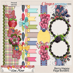 Berry Happy Page Borders from Designs by Lisa Minor