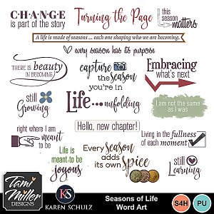Seasons of Life Word Art by Tami Miller and Karen Schulz