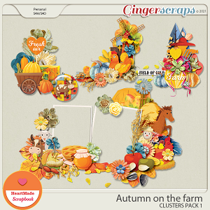 Autumn on the farm - clusters pack 1