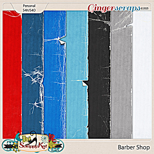 Barber Shop Torn Papers by The Scrappy Kat