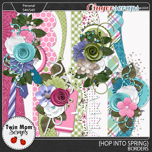 Hop Into Spring - BORDERS by Twin Mom Scraps