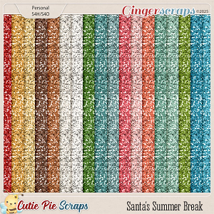Santa's Summer Break Glitter Papers