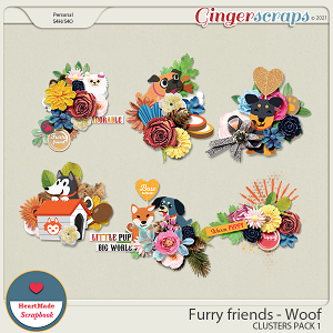 Furry friends - Woof - clusters pack 1