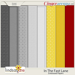 In The Fast Lane Embossed Papers by Lindsay Jane