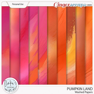 Pumpkin Land Washed Papers by Ilonka's Designs
