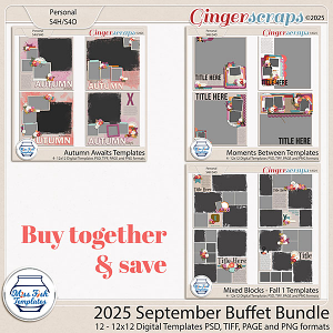 2025 September Buffet Template Bundle by Miss Fish