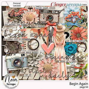 Begin Again - Page Kit - by Neia Scraps Begin Again - Page Kit - by Neia Scraps